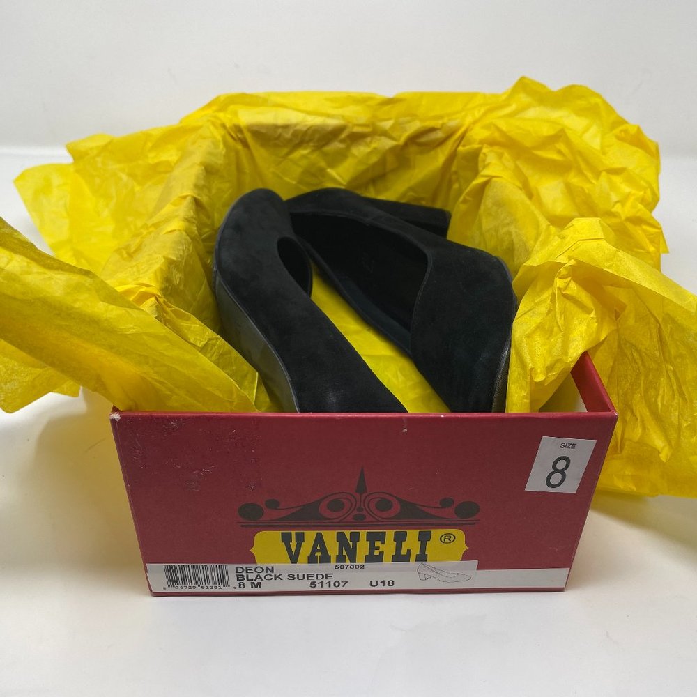Vaneli Deon Black Suede Pumps Size 8